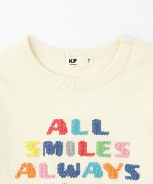 KP / ケーピー Tシャツ | ロゴクロス刺しゅう 長袖Tシャツ | 詳細2