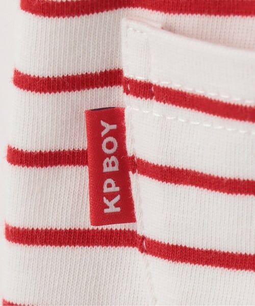 KP / ケーピー ロンパース | 電車刺しゅう ボーダー柄 ショートオール | 詳細5