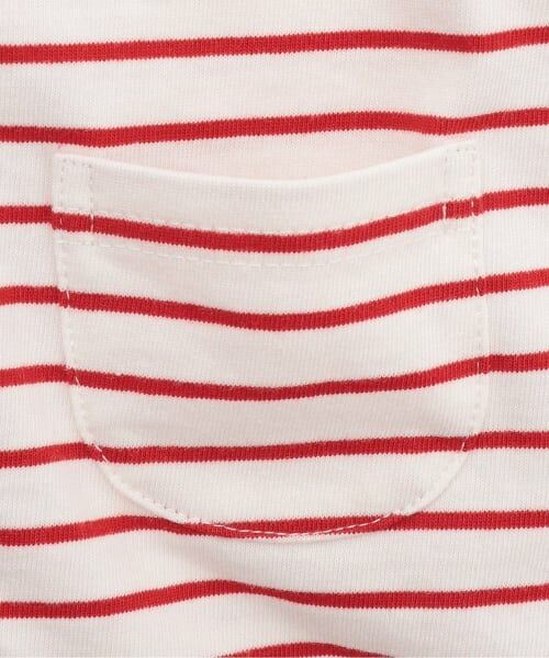 KP / ケーピー ロンパース | 電車刺しゅう ボーダー柄 ショートオール | 詳細6