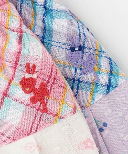 KP / ケーピー ショート・ハーフ・半端丈パンツ | 先染チェック×ドビー織プリント プリーツスカパン | 詳細4