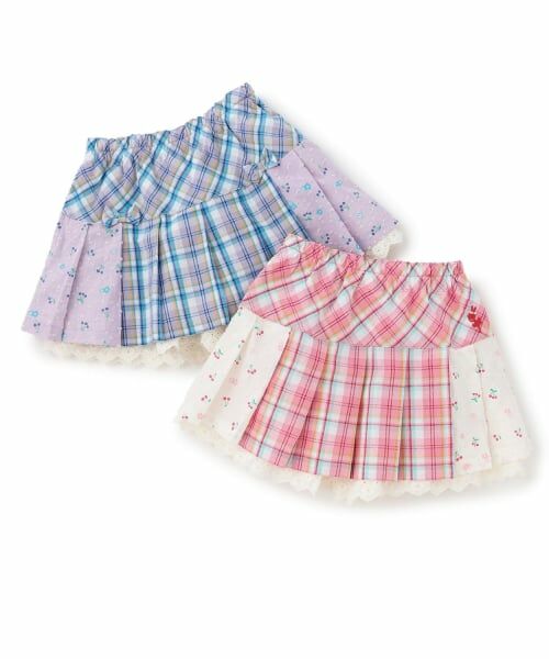 KP / ケーピー ショート・ハーフ・半端丈パンツ | 先染チェック×ドビー織プリント プリーツスカパン | 詳細8