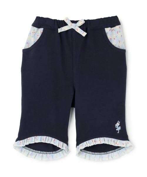 KP / ケーピー その他パンツ | SZ天竺 5分丈フリルパンツ(紺)