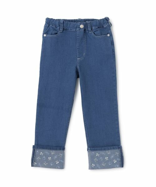 KP / ケーピー その他パンツ | 【Trois Lapins】 ストレッチデニム ロールアップパンツ（紺）