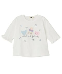 KP / ケーピー Tシャツ | mimiちゃんとフレンズ 7分袖Tシャツ 【POMプロテクト加工】