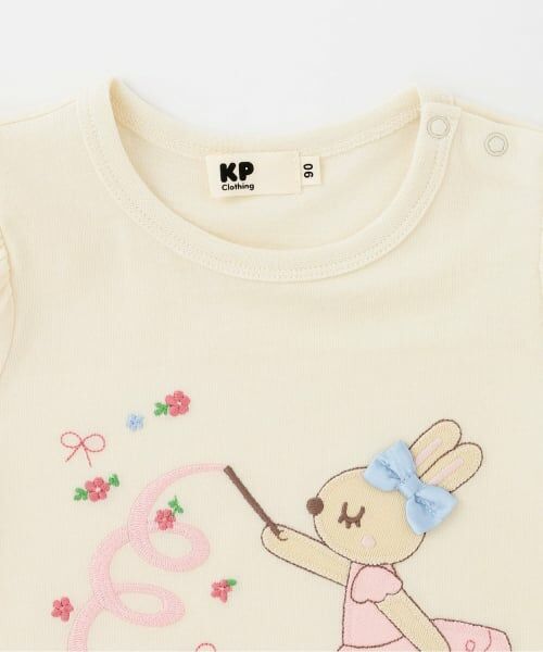 KP / ケーピー Tシャツ | mimiちゃん アップリケ Tシャツ | 詳細2