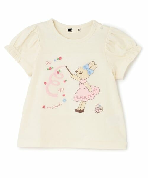 KP / ケーピー Tシャツ | mimiちゃん アップリケ Tシャツ | 詳細8
