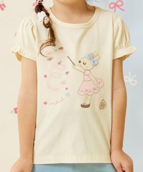 KP / ケーピー Tシャツ | mimiちゃん アップリケ Tシャツ | 詳細9