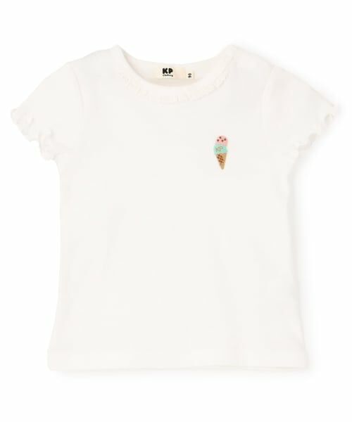 KP / ケーピー Tシャツ | フライス 半袖Tシャツ（オフ ホワイト）
