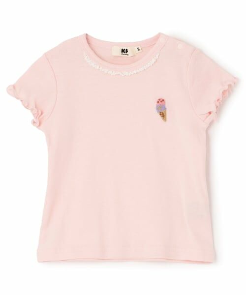 KP / ケーピー Tシャツ | フライス 半袖Tシャツ（ピンク）