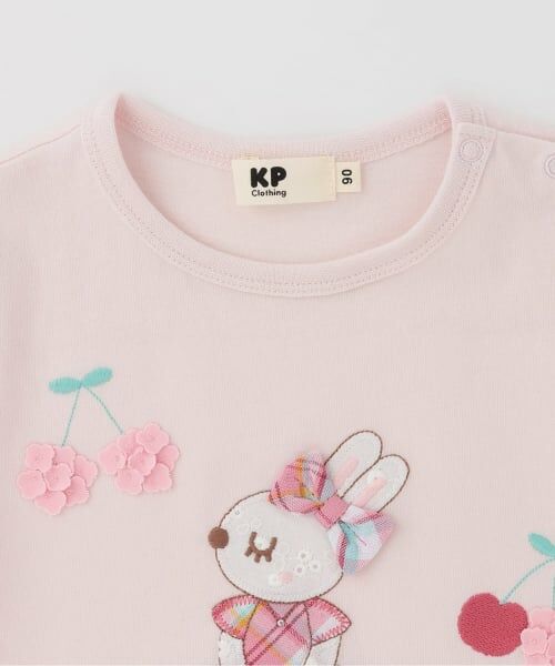 KP / ケーピー Tシャツ | mimiちゃんアップリケ 半袖Tシャツ | 詳細2