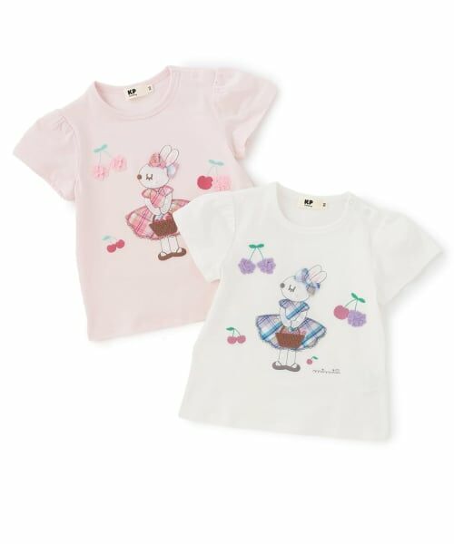 KP / ケーピー Tシャツ | mimiちゃんアップリケ 半袖Tシャツ | 詳細7