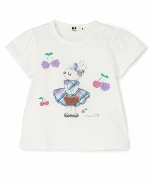 KP / ケーピー Tシャツ | mimiちゃんアップリケ 半袖Tシャツ | 詳細9