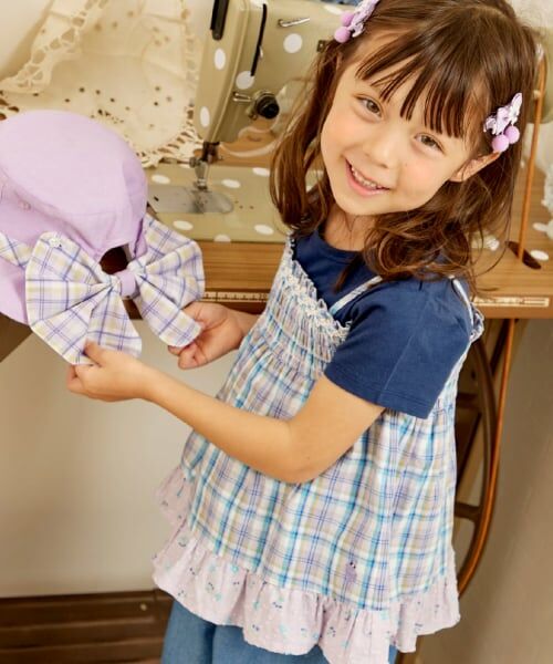 KP / ケーピー その他トップス | 先染チェック レイヤード風半袖チュニック | 詳細11