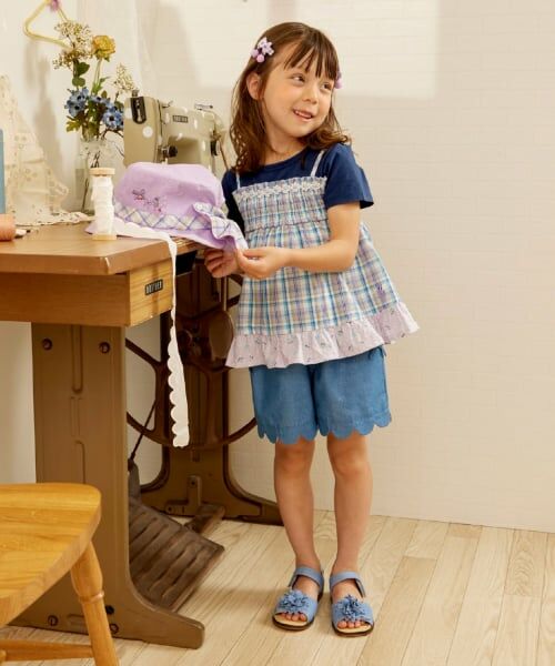 KP / ケーピー その他トップス | 先染チェック レイヤード風半袖チュニック | 詳細13