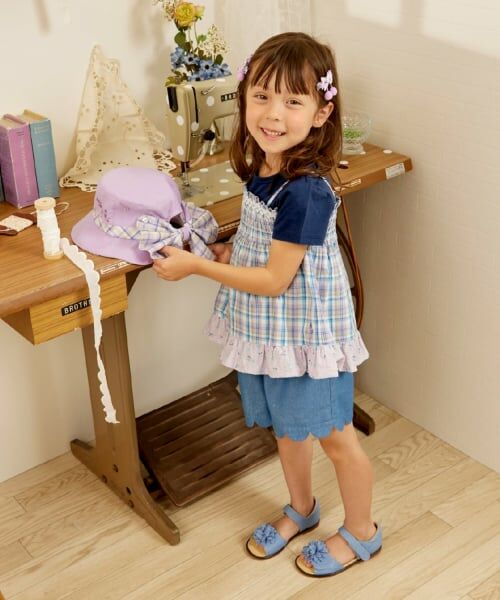 KP / ケーピー その他トップス | 先染チェック レイヤード風半袖チュニック | 詳細14