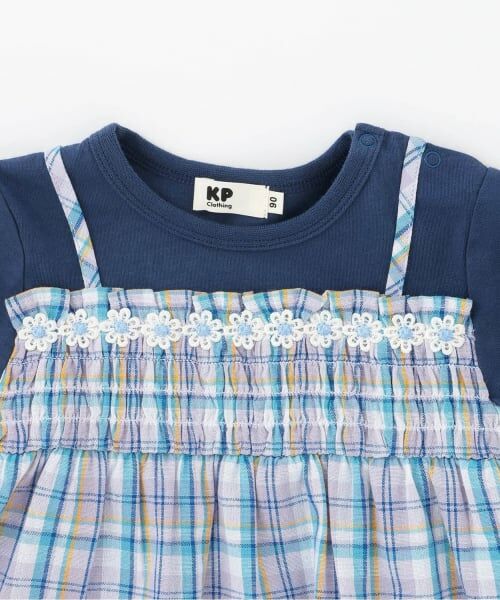 KP / ケーピー その他トップス | 先染チェック レイヤード風半袖チュニック | 詳細2