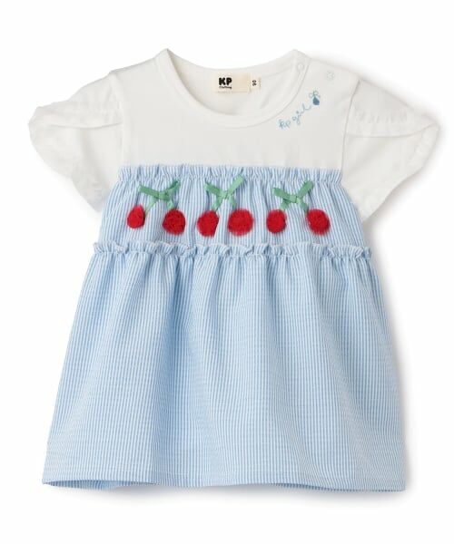 KP / ケーピー その他トップス | チェリーモチーフ ストライプ 半袖チュニック | 詳細10