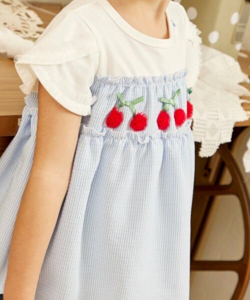 KP / ケーピー その他トップス | チェリーモチーフ ストライプ 半袖チュニック | 詳細14