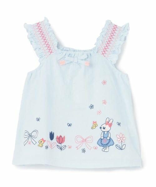 KP / ケーピー その他トップス | 【接触冷感】mimiちゃん　ノースリーブチュニック（サックス）