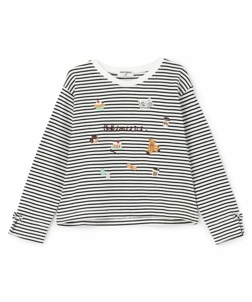 KP / ケーピー Tシャツ | 【Trois Lapins】 okiniiri 長Ｔ　【POMプロテクト加工】（黒）