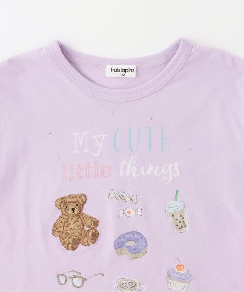 KP / ケーピー Tシャツ | 【Trois Lapins】 くまグラフィック Tシャツ | 詳細2