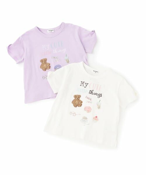 KP / ケーピー Tシャツ | 【Trois Lapins】 くまグラフィック Tシャツ | 詳細8