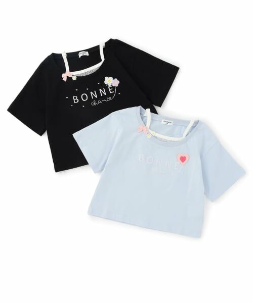 KP / ケーピー Tシャツ | 【Trois Lapins】 フェイクレイヤード 5分袖Tシャツ | 詳細7