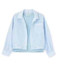 KP / ケーピー シャツ・ブラウス | 【Trois Lapins】 サッカーストライプシャツ×インナー セット