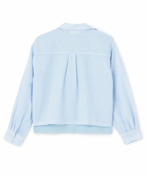 KP / ケーピー シャツ・ブラウス | 【Trois Lapins】 サッカーストライプシャツ×インナー セット | 詳細1