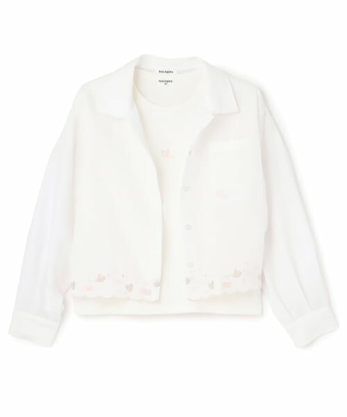 KP / ケーピー シャツ・ブラウス | 【Trois Lapins】 サッカーストライプシャツ×インナー セット | 詳細14