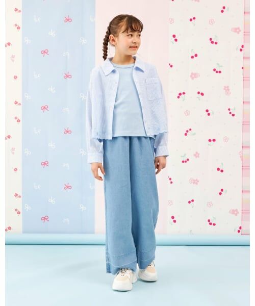 KP / ケーピー シャツ・ブラウス | 【Trois Lapins】 サッカーストライプシャツ×インナー セット | 詳細17