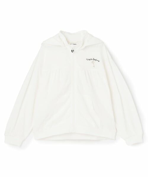 KP / ケーピー カーディガン・ボレロ | 【Trois Lapins】 ジップアップ カーディガン 【接触冷感】（オフ ホワイト）