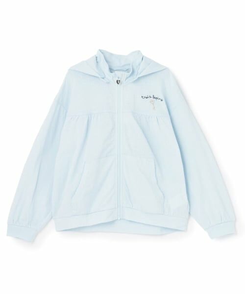 KP / ケーピー カーディガン・ボレロ | 【Trois Lapins】 ジップアップ カーディガン 【接触冷感】（サックス）