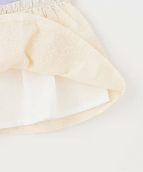 KP / ケーピー ミニ丈・ひざ丈ワンピース | 天竺×綿レース クローバー柄 ワンピース | 詳細7