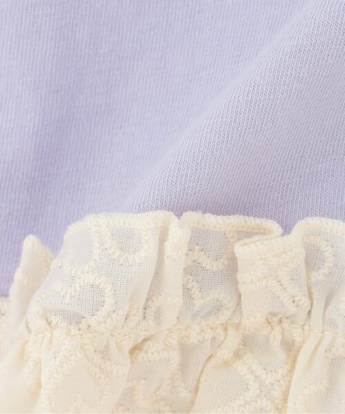 KP / ケーピー ミニ丈・ひざ丈ワンピース | 天竺×綿レース クローバー柄 ワンピース | 詳細8