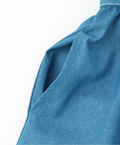 KP / ケーピー ミニ丈・ひざ丈ワンピース | ラメデニム　シャツワンピ | 詳細5
