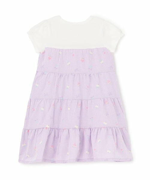 KP / ケーピー ミニ丈・ひざ丈ワンピース | ギンガム発泡プリント ティアード ワンピーズ | 詳細1