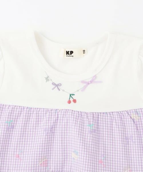 KP / ケーピー ミニ丈・ひざ丈ワンピース | ギンガム発泡プリント ティアード ワンピーズ | 詳細2