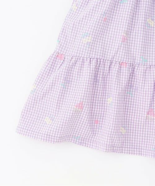 KP / ケーピー ミニ丈・ひざ丈ワンピース | ギンガム発泡プリント ティアード ワンピーズ | 詳細4