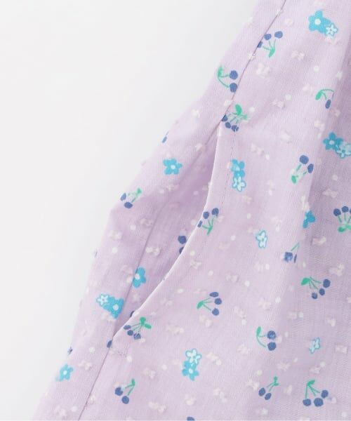 KP / ケーピー ミニ丈・ひざ丈ワンピース | 先染チェック×ドビー織プリント ワンピース | 詳細4