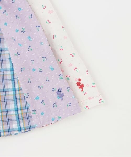 KP / ケーピー ミニ丈・ひざ丈ワンピース | 先染チェック×ドビー織プリント ワンピース | 詳細5