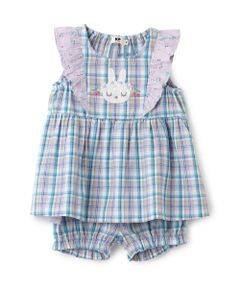 KP / ケーピー Tシャツ | 先染チェック×ドビーチェリードットプリント 上下セット