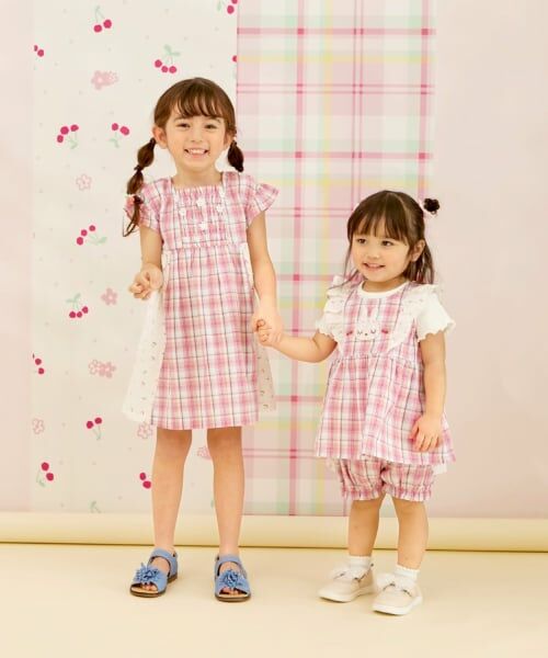 KP / ケーピー その他トップス | 先染チェック×ドビー織プリント チュニック・ブルマセット | 詳細16