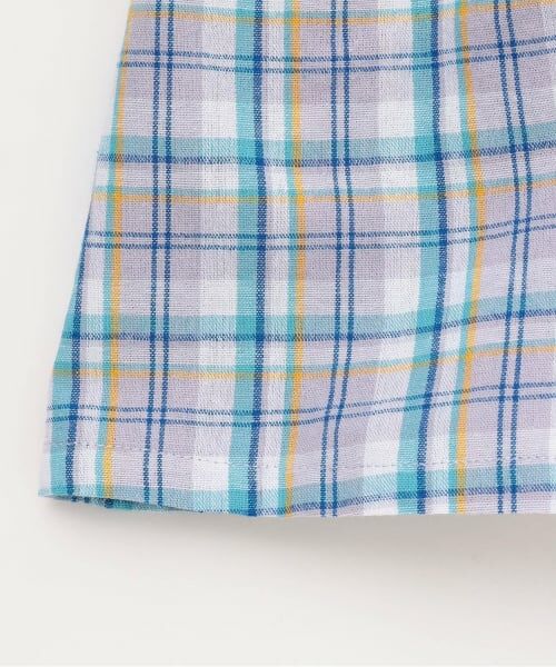 KP / ケーピー Tシャツ | 先染チェック×ドビーチェリードットプリント 上下セット | 詳細6