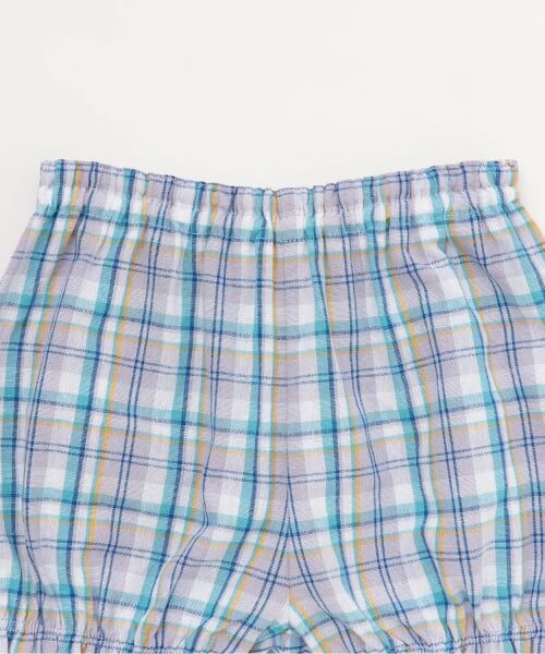 KP / ケーピー Tシャツ | 先染チェック×ドビーチェリードットプリント 上下セット | 詳細7