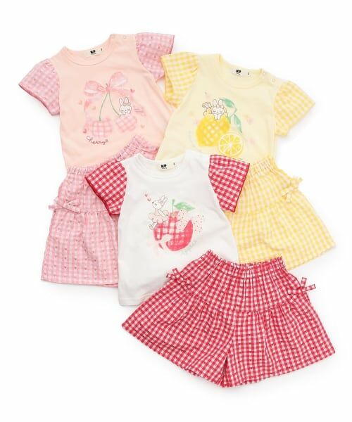 KP / ケーピー Tシャツ | 天竺×先染チェック 上下セット | 詳細11