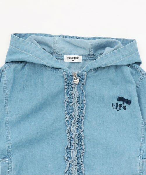 KP / ケーピー パーカー | テンセルデニム ジップアップフーディー | 詳細2