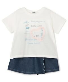 KP / ケーピー Tシャツ | 【Trois Lapins】天竺×ラメデニム 上下セット