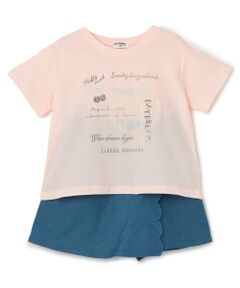 KP / ケーピー Tシャツ | 【Trois Lapins】天竺×ラメデニム 上下セット