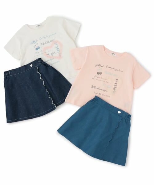 KP / ケーピー Tシャツ | 【Trois Lapins】天竺×ラメデニム 上下セット | 詳細12